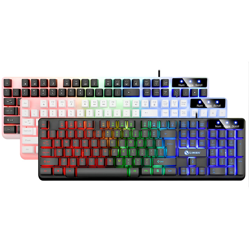 Limeide TX35 RGB Backlit Wired Gaming Keyboard - Lightweight, Suspension Design, and Vibrant Illumination