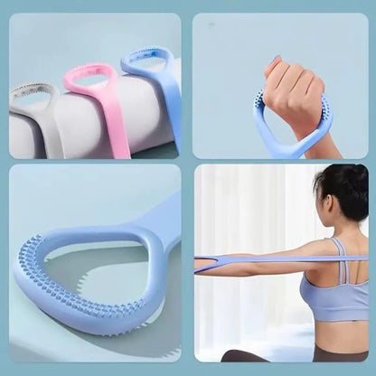 Yoga Elastic Resistance Band - 8-Shaped Tension Rope for Body Shaping, Stretching, Chest Expansion, and Strength Training (8x38cm) - Random Color|galeezone|