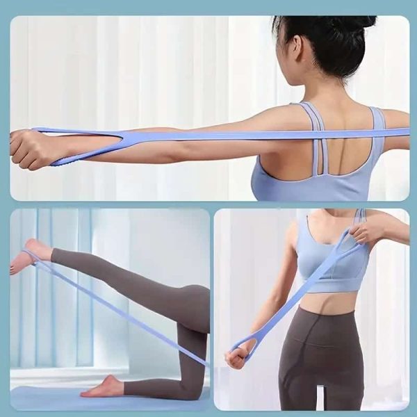 Yoga Elastic Resistance Band - 8-Shaped Tension Rope for Body Shaping, Stretching, Chest Expansion, and Strength Training (8x38cm) - Random Color|galeezone|