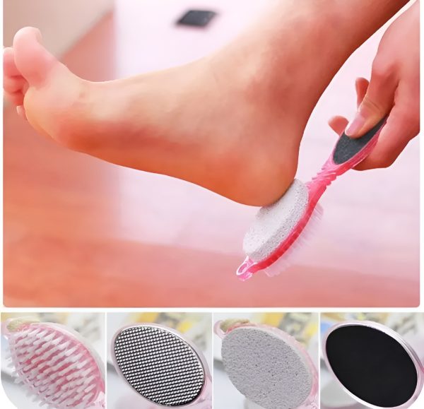 Foot Scrubber – Multi-Function Pedicure Tool for Cleansing, Scrubbing, Filing, and Buffing (Random Color)