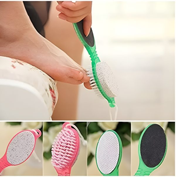 Foot Scrubber – Multi-Function Pedicure Tool for Cleansing, Scrubbing, Filing, and Buffing (Random Color)