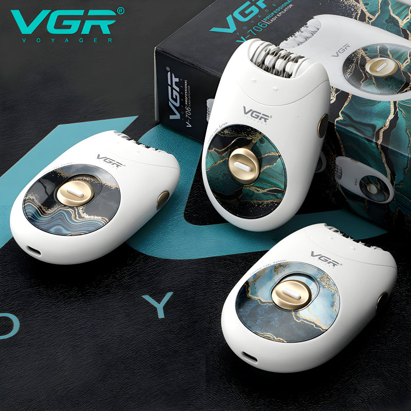 VGR V-706 Professional Rechargeable Electric Epilator for Women – Smooth and Effective Hair Removal