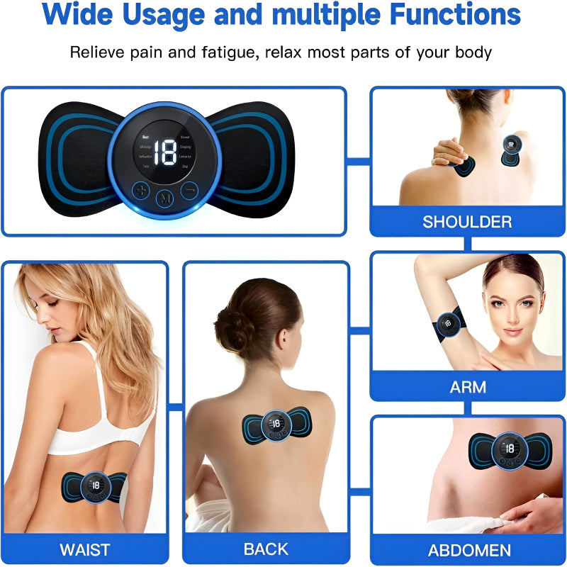 Set of 2 Mini Electric Massage Sticks featuring 8 customizable modes and 19 adjustable intensity levels.