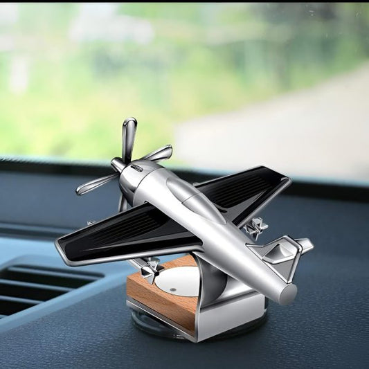 Solar-Powered Aircraft Car Air Freshener | Dashboard Decor