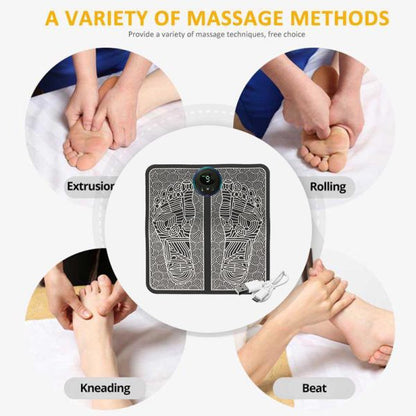 EMS Foot Massager Mat with USB Charging – Smart Display, Acupuncture Cushion for Improved Blood Circulation & Foot Health – Includes Box|galeezone|