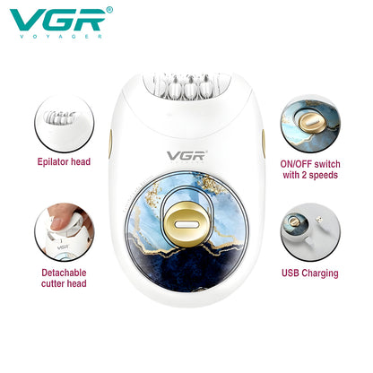 VGR V-706 Professional Rechargeable Electric Epilator for Women – Smooth and Effective Hair Removal