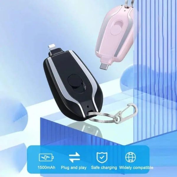 Keychain Portable Charger, Mini Power Emergency Pod Key Ring Cell Phone Charger, Ultra-compact External Fast Charging Power Bank Iphone (random Color)|galeezone|