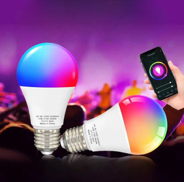 Smart WiFi RGB LED Light Bulb – Color-Changing, Dimmable, Voice-Controlled, App-Enabled Smart Lighting|galeezone|