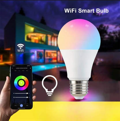 Smart WiFi RGB LED Light Bulb – Color-Changing, Dimmable, Voice-Controlled, App-Enabled Smart Lighting|galeezone|