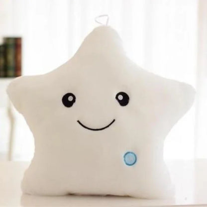 Soft Glowing Star Pillow – 7-Color LED Light Cushion for Kids (Battery-Free)