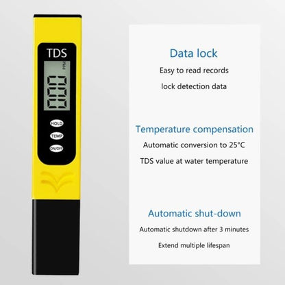 Digital TDS Meter LCD Pen Tester - Water Quality & Purity Measurement Tool|galeezone|